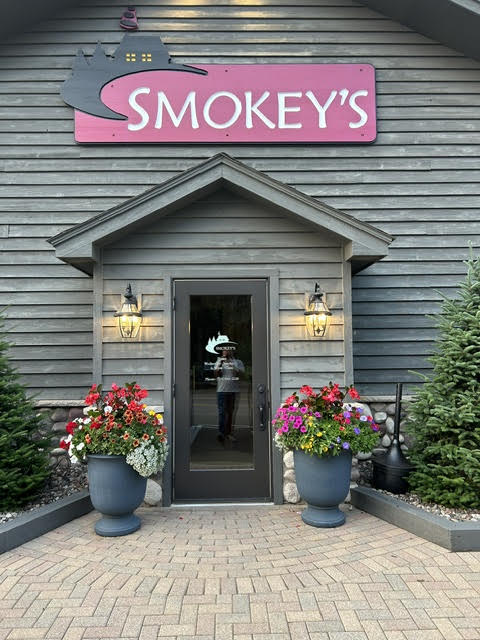Smokey's fine dining restaurant, a few minutes from the cabin